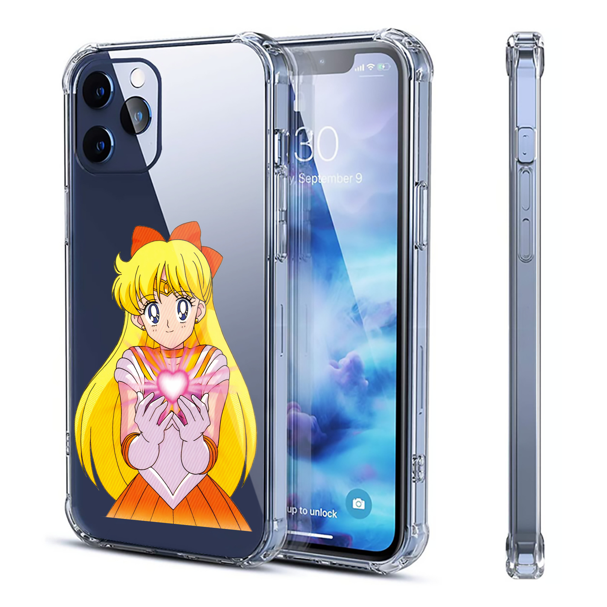 （画像用） 美少女戦士セーラームーン 愛野 美奈子 あいの みなこ Sailor Moon Aino Minako 【iPhone 12シリーズ対応】透明スマホケース（クリアソフトケース）